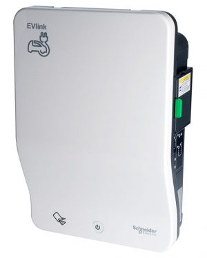 image of the Schneider Wallbox with Shutter Socket
